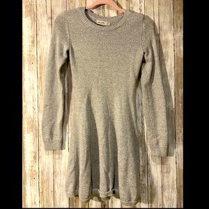 Abercrombie kids girls silver knitted dress